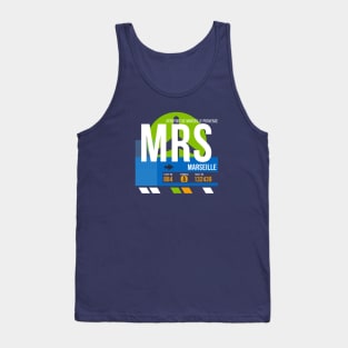 Marseille (MRS) Airport // Retro Sunset Baggage Tag Tank Top